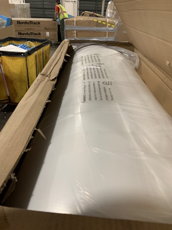 Photo 1 of Amazon Basics Breathable Memory Foam Mattress, Soft Plush Feel, 10 Inch, Queen, White/Grey