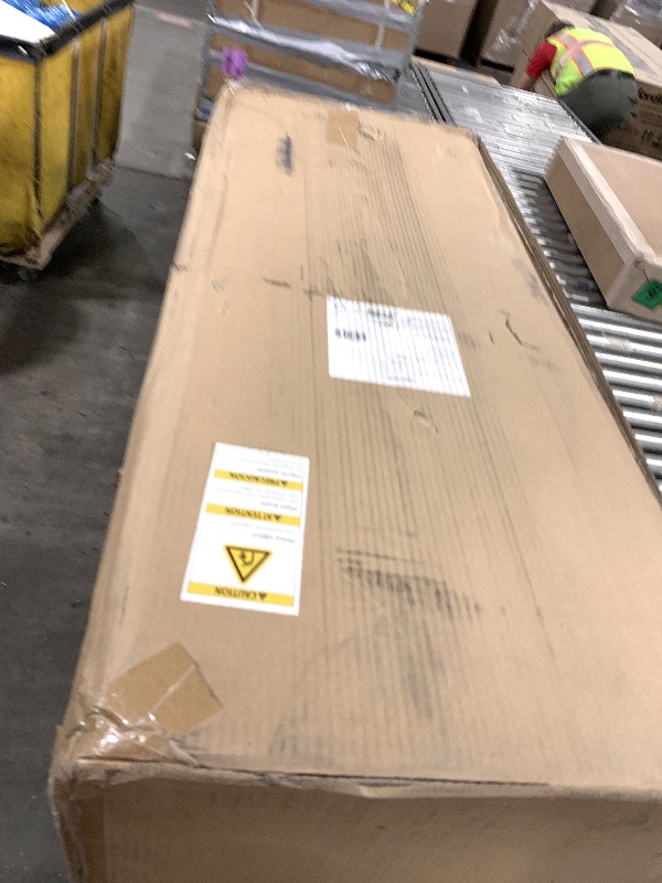 Photo 1 of Amazon Basics Breathable Memory Foam Mattress, Soft Plush Feel, 10 Inch, Queen, White/Grey