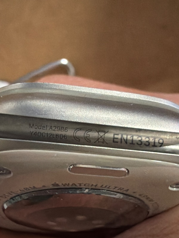 Photo 1 of Apple Watch Ultra 2 [GPS + Cellular, 49mm] - Titanium Case With White Ocean Band, One Size (Renewed)