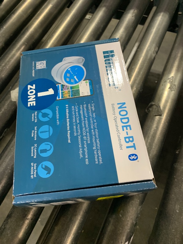 Photo 1 of Hunter NODE-BT-100 Bluetooth Battery Operated Sprinkler Controller with Solenoid, Waterproof Irrigation Timer, Easy Install, for Gardens, Lawns, Parks, Greenhouses