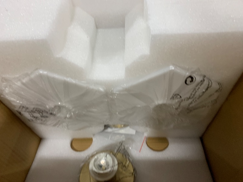 Photo 1 of XSDeTu Milk Glass Semi Flush Mount Ceiling Light, Modern Gold Light Fixture, Mid-Century Hexagonal Close to Ceiling Lamp, Small Chandelier for Hallway Entryway Foyer Closet Bedroom, 2 Pack