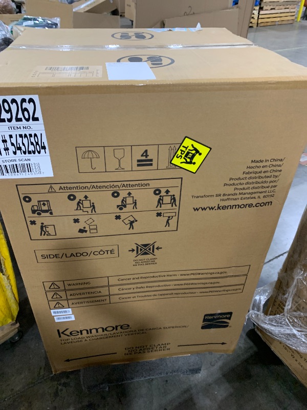 Photo 1 of Kenmore 4.5 cu. ft. Top Load Washer with Triple Action Impeller for Tough Dirt & Stains - Reduce Laundry Time with Accela Wash & Express Wash - LED - White