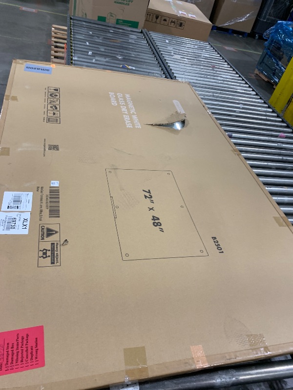 Photo 1 of MaxGear Glass Whiteboard 72 x 48 Inch, Large Tempered Glass Dry Erase Board 6 x 4 ft, Frameless Wall Mounted Magnetic Whiteboard for Office, Conference Room, Classroom, Team Collaboration