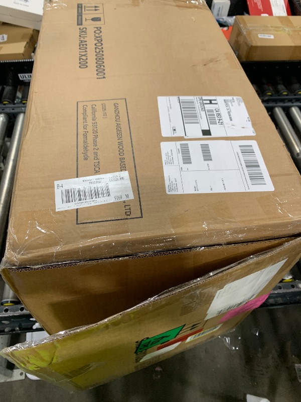 Photo 1 of Fluted Nightstand Set of 2, Bedside Table with Faux Marble-Top, Engineered Wood Side Table with Drawer Open Shelf, Curved Corners, Modern Night Stand for Bedroom, Small Spaces, Natural Oak