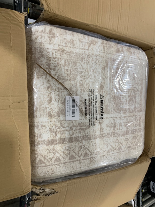 Photo 1 of 12x15 Area Rug for Living Room – Large Modern Neutral Abstract Thin Washable Carpet, Soft Low Pile Non-Slip Stain-Resistant for Bedroom Dining Room Home Office (Beige Grey)