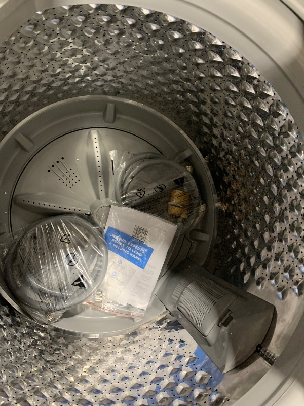 Photo 1 of BLACK+DECKER 3.0 Cu. Ft. Portable Washer, 26.5 lb. Capacity Washing Machine, 6 Cycles, Quick Connect Sink Adapter and Drain Hose Included, Transparent Lid & LED Display, BPW30MW, White