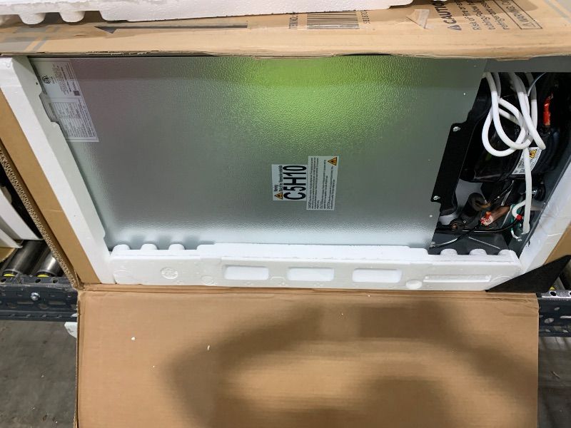 Photo 1 of Electactic 3.1 Cu.Ft Small Fridge with Freezer, Compact Refrigerator with 2 Doors, Mini Fridge with Adjustable Removable Glass Shelves for Bedroom, Dorm, Office or Apartment,Grey