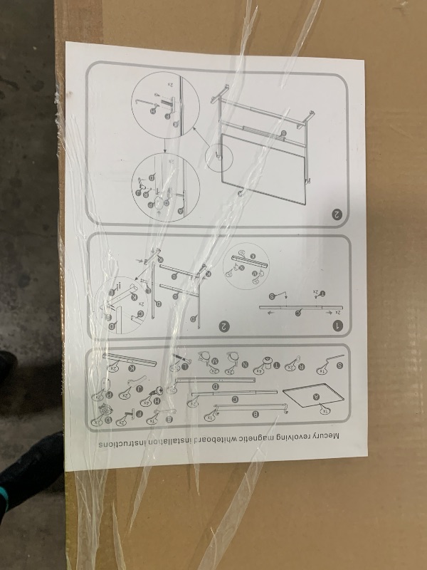 Photo 1 of VIZ-PRO Double-Sided Magnetic Mobile Whiteboard, 96 x 48 Inches, Rolling Dry Erase Board Easel Stand on Wheels with Aluminium Frame for School Office Home 8' x 4'