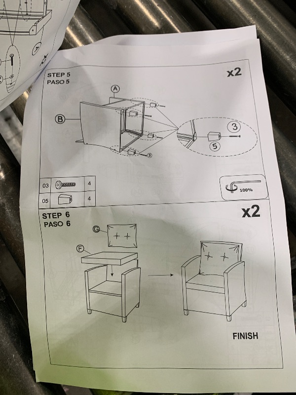 Photo 1 of *******PARTS*******OUTDOOR FURNITURE - PARTICIAL SET - FOR PARTS ONLY