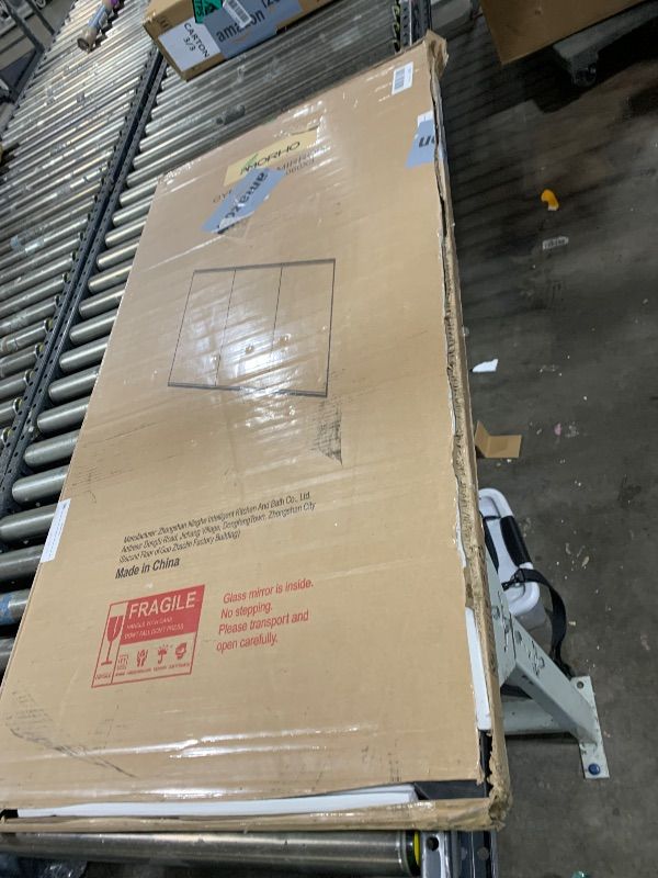 Photo 1 of Amorho 48''x24''(Each)-3Pack Gym Mirror, Tempered Glass Frameless Full Body Mirror for Home, Yoga Studios, Dance Rooms, Garage Gyms.