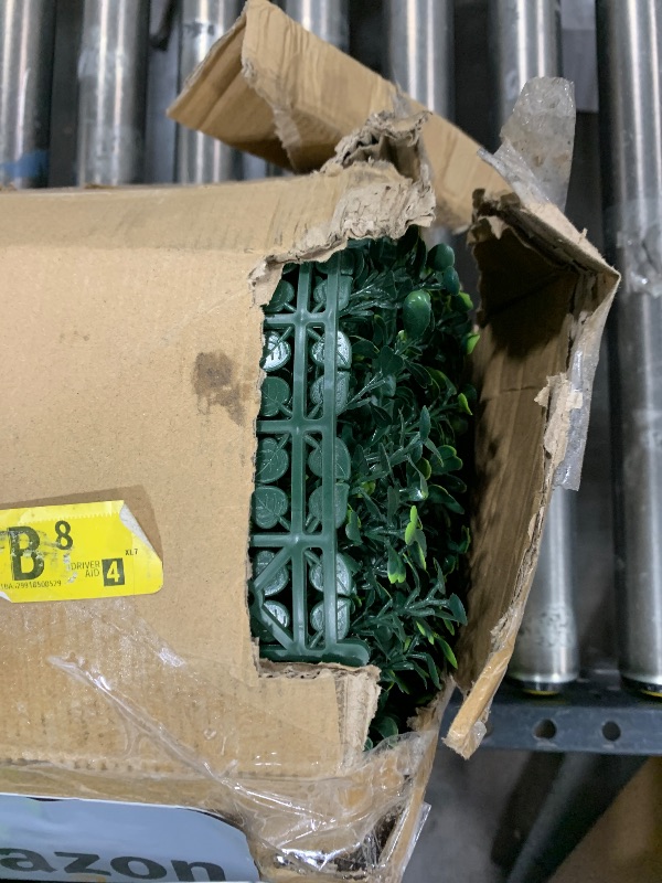 Photo 1 of ODTORY Artificial Ivy Privacy Fence Wall Screen: 6FT X 12FT (72 sqft) UV-Anti Faux Boxwood Roll Panels Greenery Backdrop Ivy Vine Leaf Hedges Fence Panels for Indoor Outdoor Green Decor