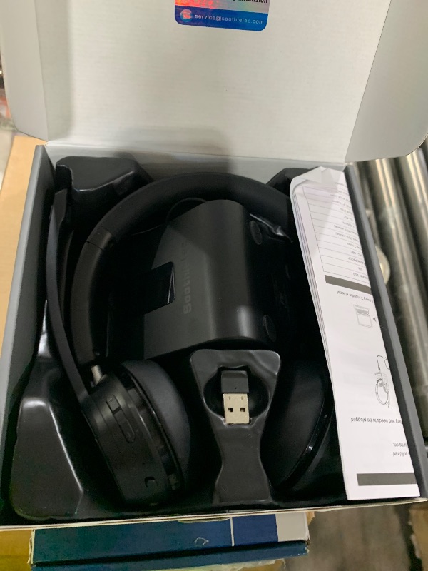 Photo 1 of (Upgraded Version) Wireless Headset, Bluetooth Headset with Noise Cancelling Microphone, Best Headphones with Mic Mute & USB Dongle for PC/Computer/Laptop/Cell Phones/Remote Work/Call Center