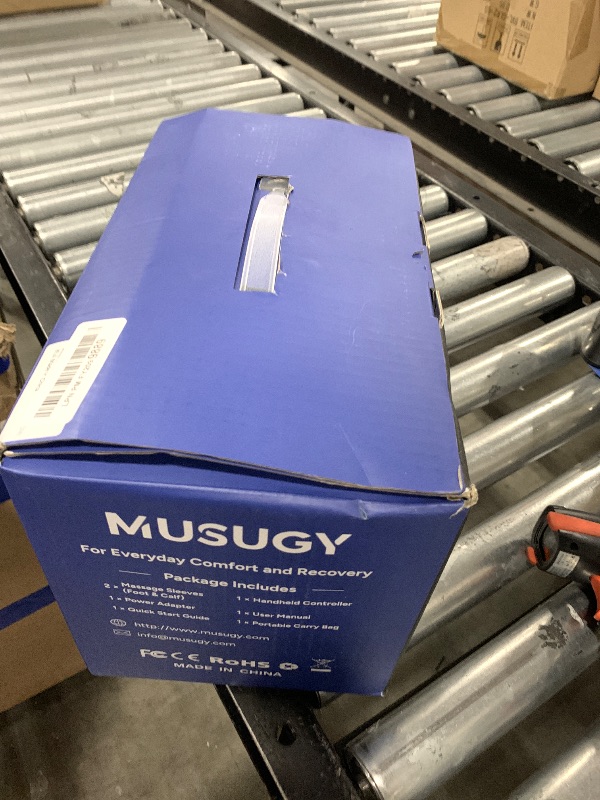 Photo 1 of Air Compression Leg Massager with Heat : MUSUGY Sequential Foot and Calf Massager for Circulation and Pain Relief, with 9 Intensity, 6 Modes, 3 Heat - for Mom, Dad, Standing Jobs & Daily Relaxation