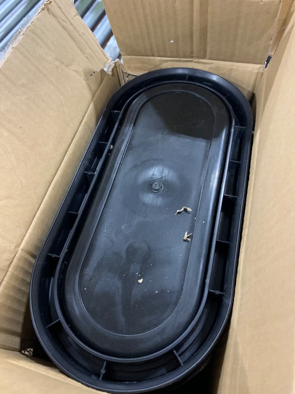 Photo 1 of Sooyee 10 Liter Rectangular Plastic Trash Can Wastebasket with Press Type Lid,2.4 Gallon Garbage Container Bin for Bathroom,Powder Room,Bedroom,Kitchen,Craft Room,Office (Black)