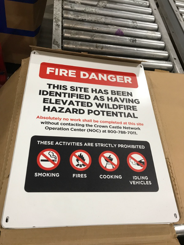 Photo 1 of Fire Danger SIgns 24"x18" (10ct)