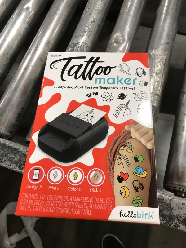 Photo 1 of Hello Blink Tattoo Maker Create and Print Custom Temporary Body Art for Kids Ages 8+ – DIY Activity for Parties, Gifts & Creative Fun