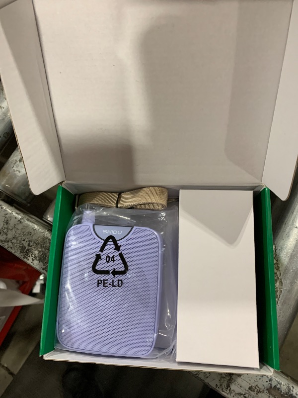 Photo 1 of SHIDU 35W Power Voice Amplifier with Bluetooth Wireless Lavalier Microphone, Portable Teacher Mic with Speaker Personal Clip On Microphone System for Teacher Meeting Training-M500 (Purple)