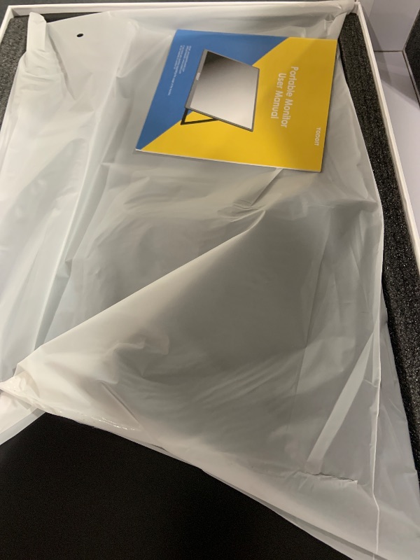 Photo 1 of Yodoit Portable Monitor for Laptop 100Hz 18.5" FHD 1080P Screen IPS Display with USB Type C Port and Speakers with Smart Cover Metal Compatible with PC, MacBook, Xbox (Black)