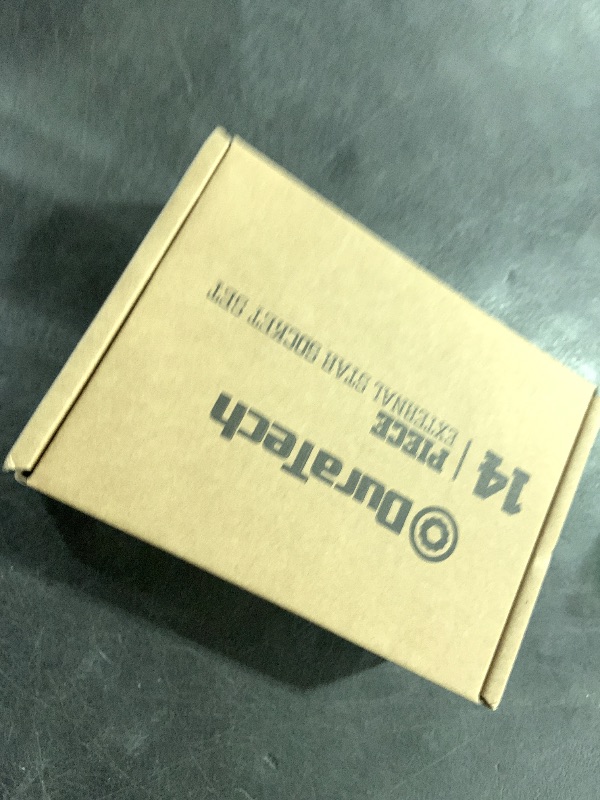 Photo 1 of DURATECH 14-Piece External Star Impact Socket Set with Storage Case, E4 to E24, 1/4”, 3/8”, 1/2” Drive Female E-Torx Torque Socket for Working with Impact Wrench, Cr-V Steel