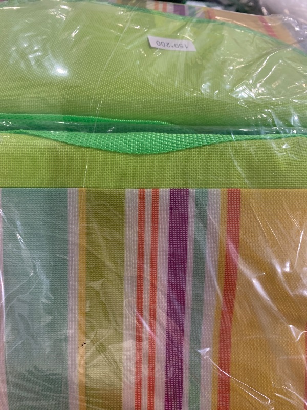 Photo 1 of Shellwei 6 Pcs Beach Blankets Waterproof Sandproof Extra Large 80 x 60 Inch Outdoor Picnic Blankets Foldable Portable Beach Mat Tote Travel Supplies for Camping Park Grass(Rainbow Stripes)
