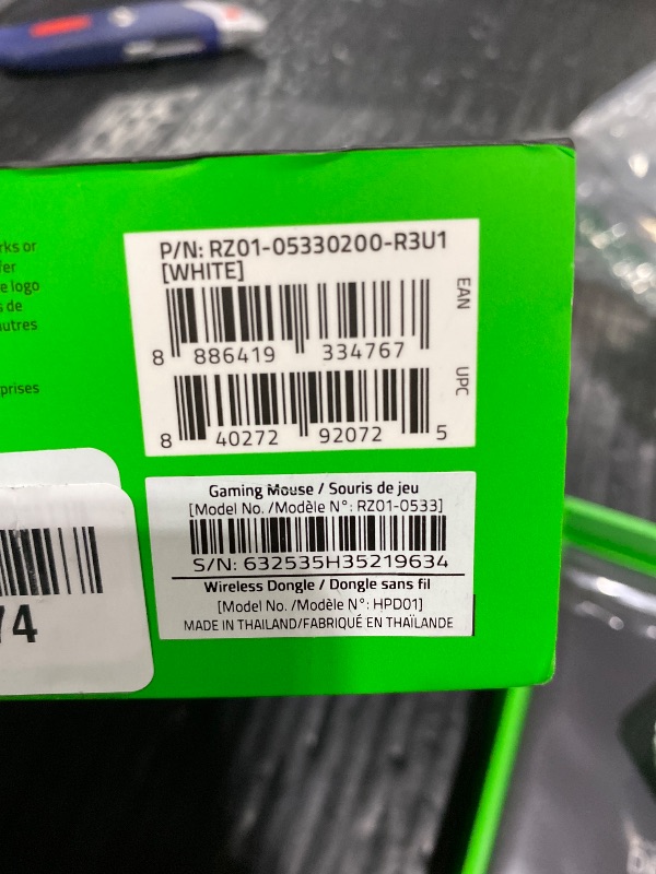 Photo 1 of Razer DeathAdder V4 Pro Wireless Gaming Mouse: 57g Lightweight - HyperSpeed Wireless Gen-2 - Optical Scroll Wheel - Optical Switches Gen-4 - Focus Pro 45K Sensor Gen-2 - Up to 150 Hr Battery - White