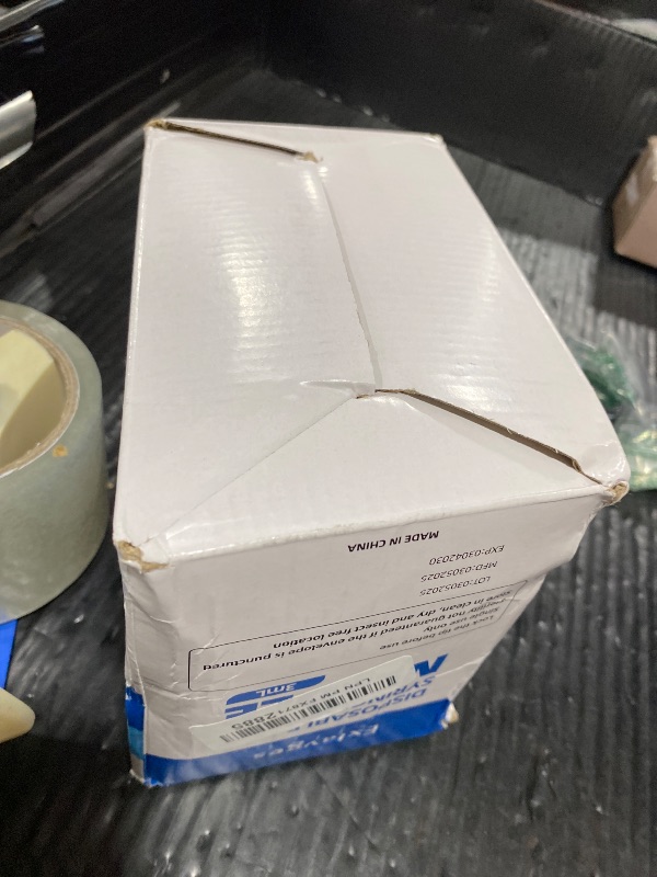 Photo 1 of 100 Pack Disposable 3ml/cc Lab Syringes with 23Ga 1 Inch Needle Luer Lock, Individually Sealed Packed