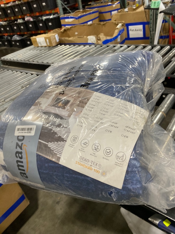 Photo 1 of HelloTree Area Rug for Living Room 8x10 Washable Geometric Moroccan Rug Stripe Farmhouse Bohemian Minimalistic Non Slip Non Shedding Ultra Thin Soft Rug for Bedroom Office DiningRoom Nursery-Blue