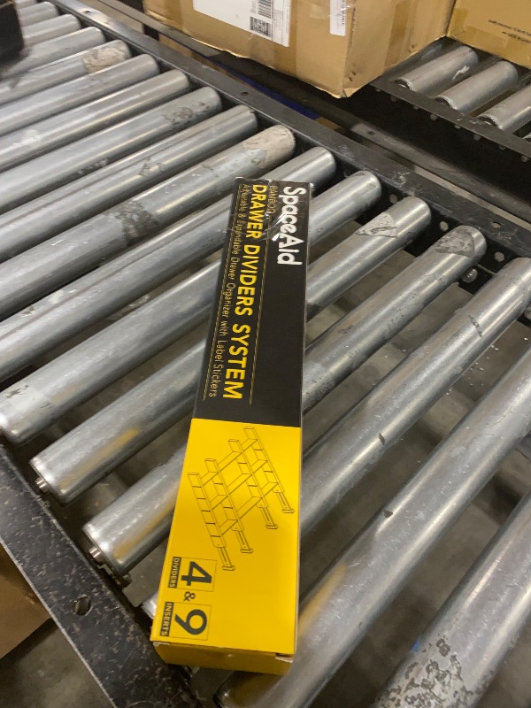 Photo 1 of SpaceAid Bamboo Drawer Dividers with Inserts and Labels, Kitchen Adjustable Drawer Organizers, Expandable Organization for Home, Office, Dressers, 4 Dividers with 9 Inserts (17"-22" Natural)