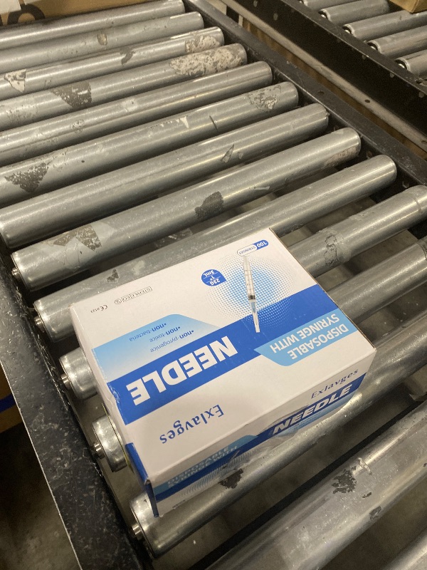 Photo 1 of 100 Pack Disposable 3ml/cc Lab Syringes with 23Ga 1 Inch Needle Luer Lock, Individually Sealed Packed