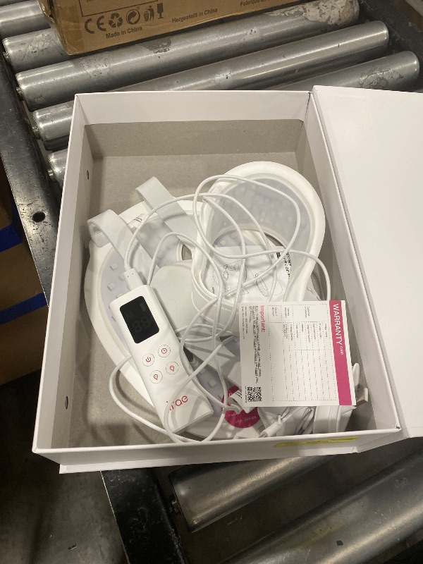 Photo 1 of Red Light Therapy Mask for Face and Neck, 7 Colors with NIR Led Face Mask Light Therapy with Eye Protection and Remote, Rechargeable Ergonomic Design for True Anti-Aging Skincare at Home White