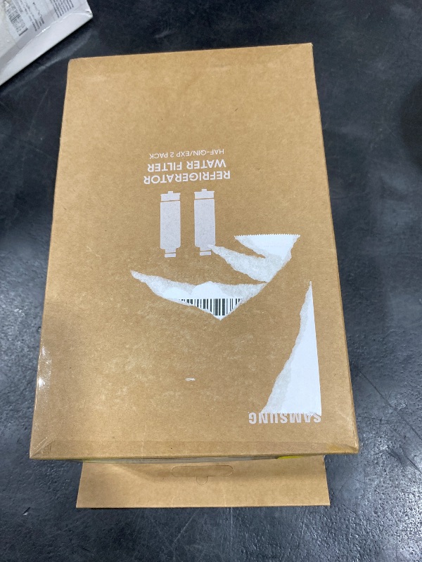 Photo 1 of Samsung HAF-QIN-2P/EXP Genuine Refrigerator Water Filter, Reduces 99% of Harmful Contaminants for Clean, Clear Drinking Water, 6-Month Life, Easy Install, Pack of 2