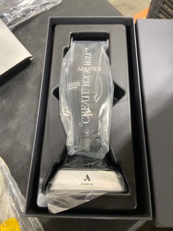 Photo 1 of Andis Black Label MLC Professional Master Cordless Lithium-Ion Hair Clipper, Adjustable Carbon Steel Blade for Close Cutting, Black