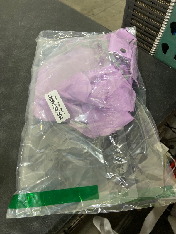 Photo 1 of Waterproof Dog Raincoat, Adjustable Reflective Lightweight Pet Rain Clothes with Poncho Hood(Large, Light Purple)