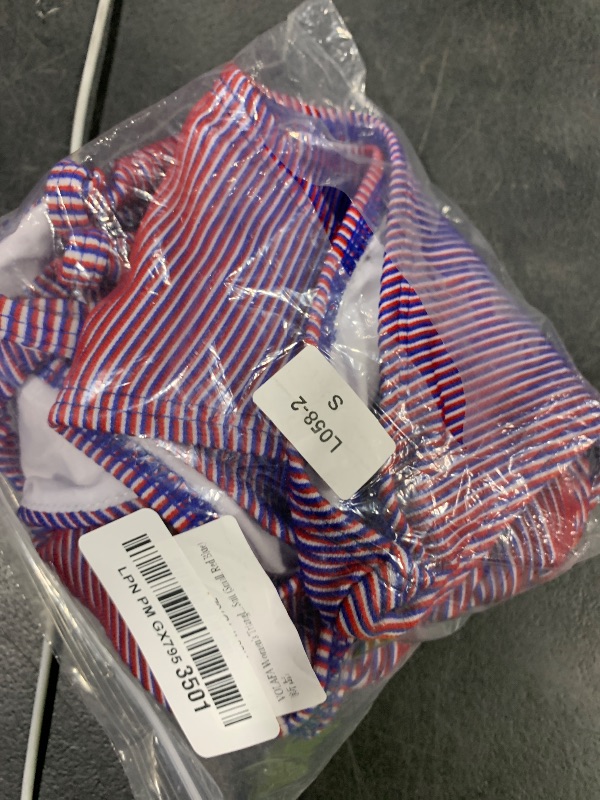 Photo 1 of VOLAFA Women's Triangle Bikini Set Textured U Wire Push Up Solid Cheeky Two Piece Swimsuit Bathing Suit (Small, Red Blue)