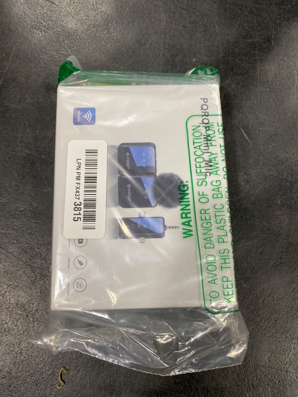 Photo 1 of PQRQP 3 in 1 Microphone for iPhone/Android/Camera, Wireless Microphones, 328ft Transmission, 18H Battery Life, Mini Microphone for Record Interview, Vlogs, Tiktok