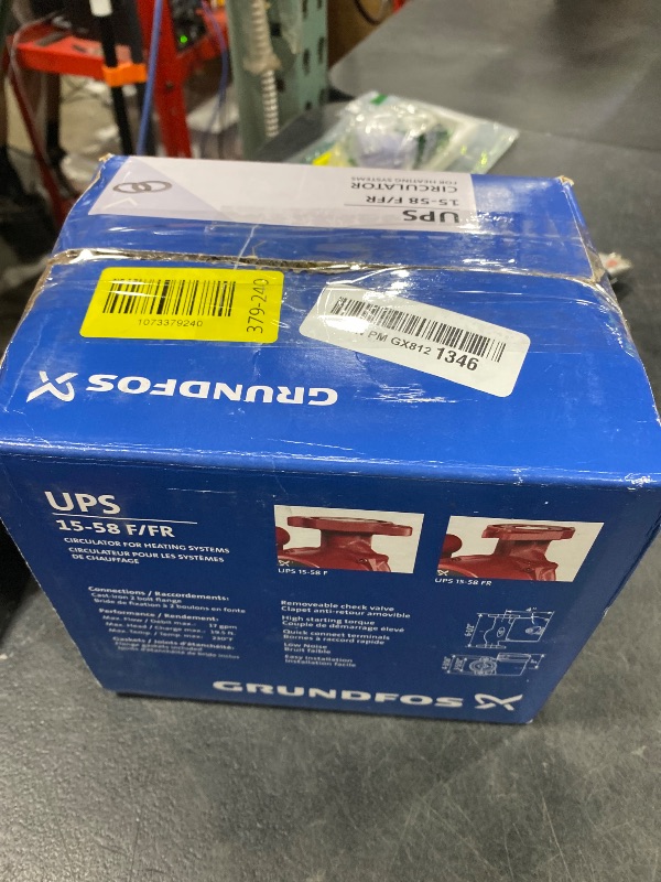 Photo 1 of 3-Speed Grundfos Pump Hot Water Circulator Pump Model UPS15-58FC; 115V