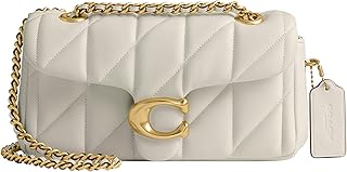 Photo 1 of COACH Womens Quilted Pillow Leather Tabby Wristlet With Chain Chalk Small