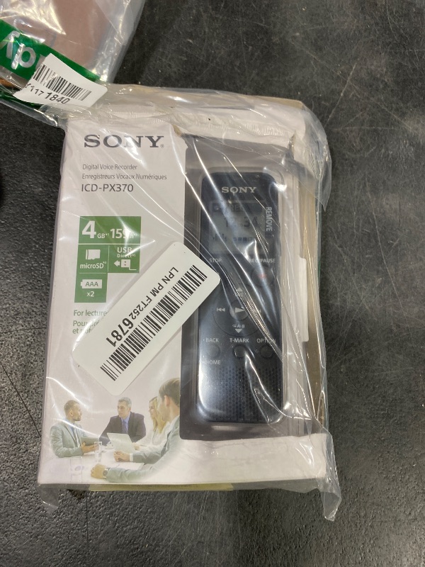 Photo 1 of Sony ICD-PX370 Mono Digital Voice Recorder with Built-In USB Voice Recorder,black