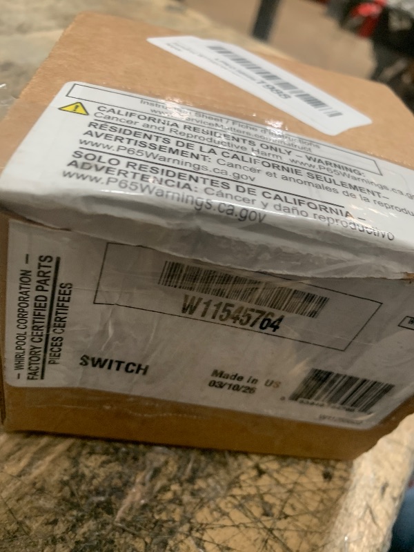 Photo 1 of **MISSING A PIECE** W11545764 Dishwasher Float Switch for Whirlpool Maytag KitchenAid AP7017824