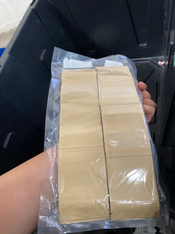 Photo 1 of 100 Pcs Small Resealable Seed Envelopes, Mini Zip Lock Kraft Bags with Window, 2.7"x3.5" Coffee Sample Bags Resealable Ziplock, Small Business for Samples Bag, Food Storage Bag