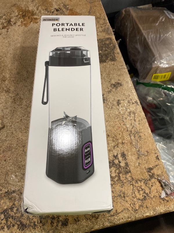 Photo 1 of ***Parts Only*** BESNOOW Portable Blender, 360W, 24 Oz, Black