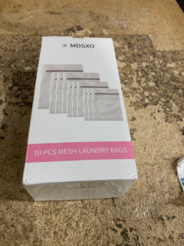 Photo 1 of 10 Pack Mesh Laundry Bags for Delicates with Non Rust Zipper- MDSXO White Laundry Bags Mesh Wash Bags, Easy Fit Bra, Sock,Lingerie,Sneaker,Baby Laundry for Washing Machine Travel Storage[1XL/3L/3M/3S]