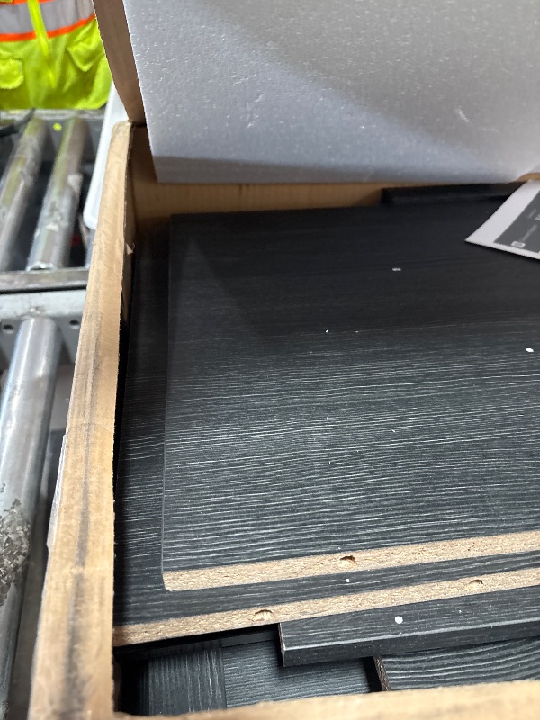 View 3 of ****PARTIAL SET , MISSING BOX 2/2 ***** Swiss Madison St. Tropez 36" Wall-Mounted Bathroom Vanity in Black Oak with Black 3-Hole Widespread Sink Top