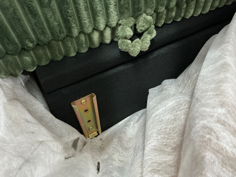 View 3 of ** PARTS ONLY PARTIAL SET APPEARS TO BE OTTOMAN ONLY**
HONBAY Modular Sectional Sleeper Sofa with Pull Out Bed,Corduroy U Shaped Couch with Storage, Sectional Couches for Living Room,Green