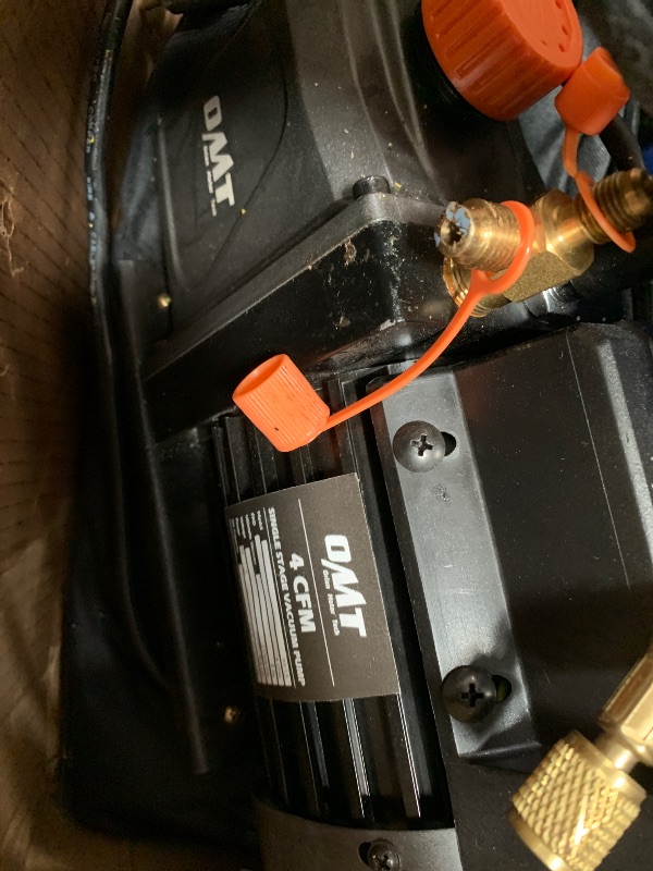 View 3 of (missing accessories) Orion Motor Tech 4 CFM 1/3 HP AC Vacuum Pump and Gauge Set
