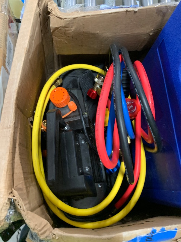 View 2 of (missing accessories) Orion Motor Tech 4 CFM 1/3 HP AC Vacuum Pump and Gauge Set