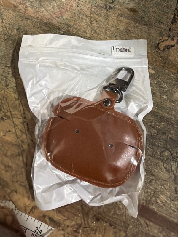 Photo 1 of ?Upgrade? AirPods Pro 2 Leather Case with Lock | Vintage Brown Leather Protective Cover with Snap Closure | One-Piece Anti-Lost Lid Design | Shockproof Case for AirPods Pro 2nd / 1st Gen