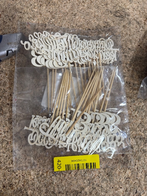 View 2 of **Stock Pic for Reference** Gyufise 13th Birthday Cupcake Toppers - Gold