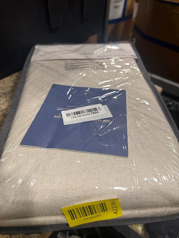 Photo 1 of 100% Blackout Linen Look Curtains - Cream