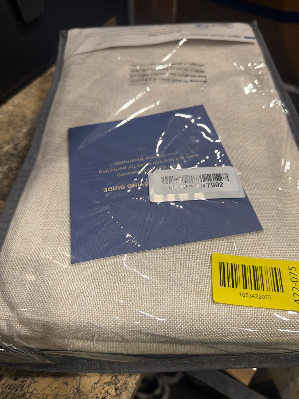 Photo 1 of 100% Blackout Linen Look Curtains - Cream